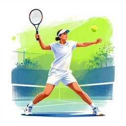playing tennis, graphic design in a professional, concept art
