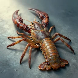 airbrushed reversed maxillaped crustacean, necrotized by kelly freas, alex ross, basil gogol fine art masterpiece baked at 3 0 0 f, matte painting, cold lighting, aged with sunlight, award winning horror, photorealistic render, cinematic