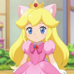“princess peach as catgirl”