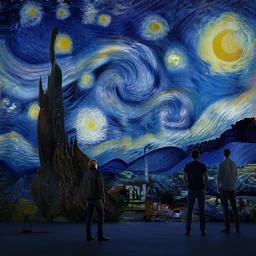 lighting by james gurney and lorem. 3 d cg unreal octane render starry night interpreted by visualdon, annibale siconolfi, kaiwan shaban, and josh pierce. masterpiece. trending on artstation.