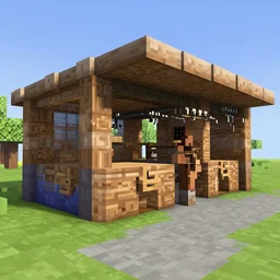 minecraft stables, modern, artistic