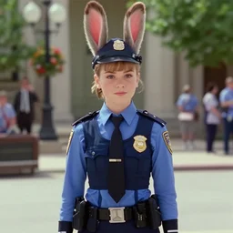 film still, Judy Hopps as a real human!! young policewoman, from Police Academy 2 (1985)