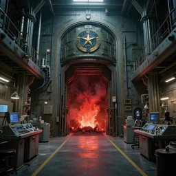 secret us government military base lab with gateway to hell opening, uhd, ultra realistic, 4 k, movie still, detailed, sharp, real life, cinematic