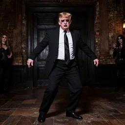 trump cyber goth makeup dancing
