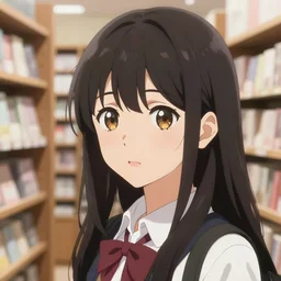 portrait anime as high school girl cute - fine - face shopping on a book store, pretty face, realistic shaded perfect face, fine details. anime. realistic shaded lighting by ilya kuvshinov giuseppe dangelico pino and michael garmash and rob rey