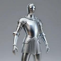 knight, statue, chrome, reflect, wireframe, photograph
