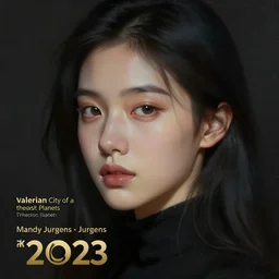 girl in black, closeup face portrait. digital painting, by valerian city of a thousand planets, by ruan jin #, by mandy jurgens #, by artgerm #, william - adolphe bouguerea #