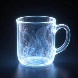 award-winning photo of a mug made of pure energy