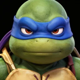 detailed portrait leonardo from ninja turtles by udon comics and idw publishing, trending artstation, detailed eyes, highly - detailed, volumetric lighting, trending cgsociety, unreal engine 5, octane render pencile and ink, city in the background, dark colors, intricate details