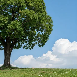 a beautiful landscape with a tree and clouds on the outskirts of Tokyo by Matthew Quick