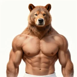 award winning beautiful portrait commission art of a muscular shirtless male furry anthro grizzly bear fursona with a cute beautiful attractive detailed furry face wearing gym shorts and a tanktop at the gym. Character design by charlie bowater, ross tran, artgerm, and makoto shinkai, detailed, inked, western comic book art