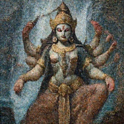 A cinematic closeup mid-length portrait of the majestic mystical colossal Indian Hindu Demon Satan goddess, by Rembrandt van Rijn, by Wayne Barlowe, by Paul Lehr, by Bruce Pennington, by Zdzisław Beksiński, waterfall, sea, rocks, oil on canvas, masterpiece, trending on artstation, featured on pixiv, cinematic composition, astrophotography, dramatic pose, beautiful lighting, sharp, details, details, hyper-detailed, no frames, 8K