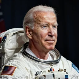 Joe Biden as an astronaut