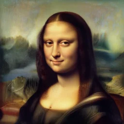 hyperrealism oil painting, close - up portrait of mona lisa, knight, steel gradient mixed with nebula sky, in style of baroque