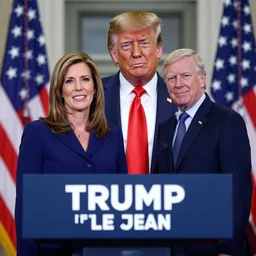 donald trump endorsing liz cheney, high resolution, bright colors