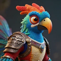 a quetzalcoatl,  trending on artstation, highly detailed, 8k, beautiful, dynamic lighting, detailed face, ornate armor, crochet skin