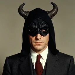 portrait of a man in a suit with grim reaper head, vintage technicolor film photo, grainy, high detail, high resolution