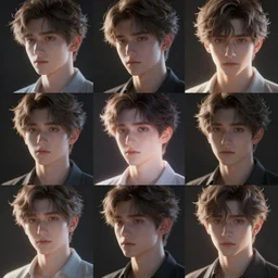 sakimi, james jean, ilya kuvshinov isolated array of young face expressions, anime stylized, expert human proportions, high detail, ethereal lighting, rim light, expert light effects on figure, sharp focus, dramatic composition and effects unreal engine, octane, editorial awarded best character design