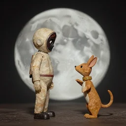 still of the man in the moon, Laika, stop-motion film (1924)