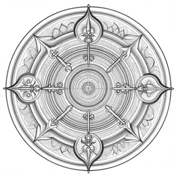 detailed tibetan mandala by mc escher