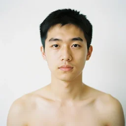 lemon man, portrait, film photo