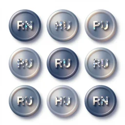 variation of button with text, different shape, crystals, chromatic, fine details, ui, gui visualisation, the guideline