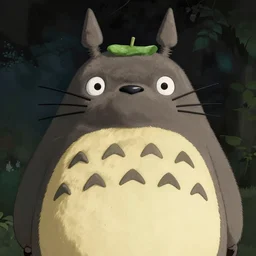 totoro portrait by chuck close, realistic