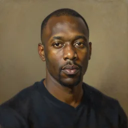 ernest p worrell portrait painting, hyper real