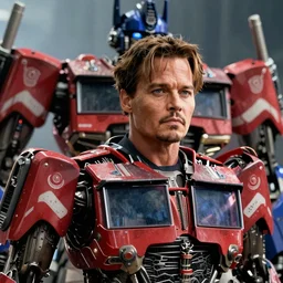 a photorealistic film still of johnny depp starring in the transformers movie. illuminated scene. fine detail. this 4 k hd image is trending on artstation, featured on behance, well - rendered, extra crisp, features intricate detail, epic composition and the style of unreal engine.