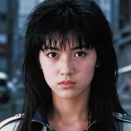 full - color cinematic movie still from a 1 9 8 8 live - action adaptation of akira starring japanese actress kanna hashimoto, in neo tokyo. science - fiction ; action ; gritty ; dystopian ; violent ; apocalyptic. detailed facial - features.