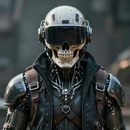synthwave front symmetric view digital portrait biopunk space pirate, biomechanical legendary thief, epic apex legends concept, retro futuristic skull vr helmet prototype, blade runner, beksinski mohrbacher shirow, sharp focus, realistic scifi masterpiece, cinematic natural light, highly intricate details, 8 k, hdr, octane render