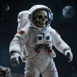 dead death astronaut in outer space, epic,, full hd, high quality, realism, cosmo - punk,