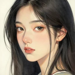 detailed portrait of a woman by noriyoshi ohrai, trending on artstation