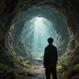 looking though a portal to another world. artstation 8 k, realistic, hyper detail