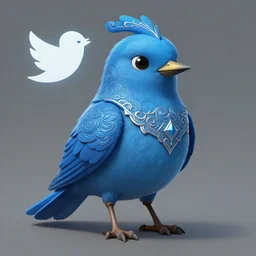 anthropomorphic blue twitter bird, d & d, fantasy, intricate, elegant, highly detailed, digital painting, artstation, concept art, matte, sharp focus, illustration, hearthstone