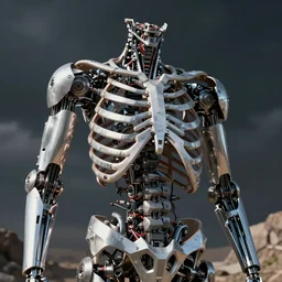 beutiful cyborg rib cage dimantled, hyper realism, artstaition, epic composition