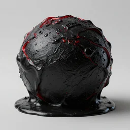 a weird glob of black goo with a red outline, matte painting, concept art, 4 k