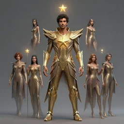 full body portrait of kumail nanjiani as a magical star guardian. detailed face, concept art, intricate, highly detailed 8 k, smooth, sharp focus, handsome and aesthetic shape of face and body, artgerm, artstation, art by zexi guo and nira and junpei suzuki and gharliera and rinotuna