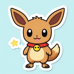 cute miss mascot voltali voltali jolteon super hero sticker art, cronobreaker, beeple game icon