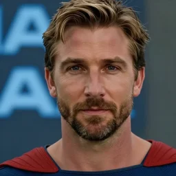 close - up of bradley cooper as a blonde superhero without a beard in a movie, movie still frame, promotional image, imax 7 0 mm footage