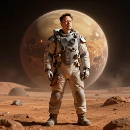 elon musk on the planet mars, hyperrealistic, wide depth of field, physically based rendering, pbr render, very detailed, volumetric lighting, octane render, 4k, cinematic, 8k resolution, cinematic lighting, flickr, artstation, atmospheric