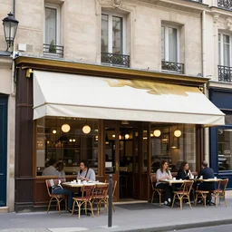 typical french brasserie in paris, by ( victo ngai ), by james jean, by rossdraws, ( frank franzzeta ), mcbess