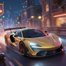 sports car, night life, neon glow, race, speed, lights, lens flare, deep focus, d & d, fantasy, intricate, elegant, highly detailed, digital painting, artstation, concept art, matte, sharp focus, illustration, hearthstone, art by artgerm and greg rutkowski and alphonse mucha