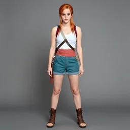 a full-body portrait of emma watson as nami