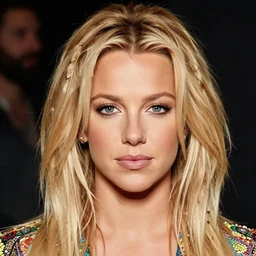 close up of britney spears, with colourful intricate, by edgar maxence and caravaggio and michael whelan and delacroix style, artistic, intricate drawing, light brazen, realistic fantasy, extremely detailed and beautiful aesthetic face, 8 k resolution, dramatic lighting