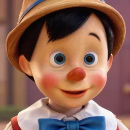 film still of dwayne the rock johnson as pinocchio in the new pinocchio movie, 4 k, highly detailed face, detailed eyes
