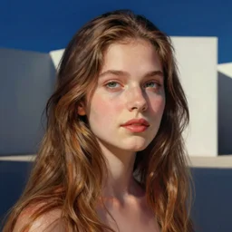 color portrait of a girl, Greg rutkowski and JAmes Turrell