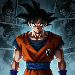 portrait of goku, bleak and oppressive atmosphere, distress, mattepainting concept blizzard pixar maya engine on stylized background splash comics global illumination lighting artstation, sharp focus, lois van baarle, ilya kuvshinov, rossdraws