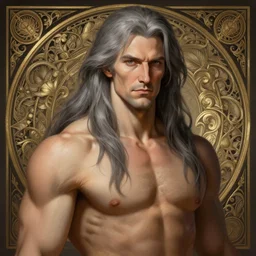 portrait of james may, d & d, muscular, long grey hair, fantasy, intricate, elegant, highly detailed, digital painting, artstation, concept art, smooth, sharp focus, illustration, art by artgerm and greg rutkowski and alphonse mucha