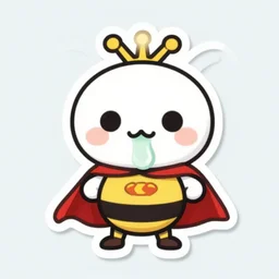 cute miss mascot gloupti gloupti gulpin super hero sticker art, cronobreaker, beeple game icon